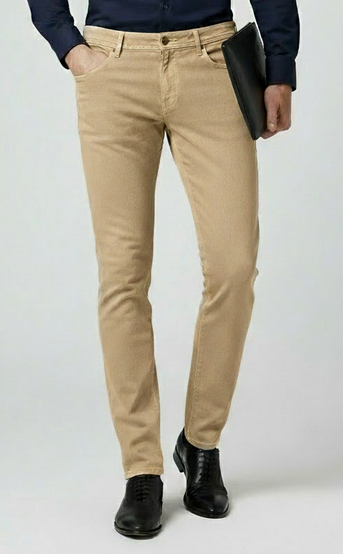 Jeans PT05 beige vintage indossati 