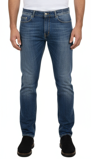 Jeans Uomo PT05 Slavato 5 Tasche - Denim Stretch Blu Chiaro Italiano MC12