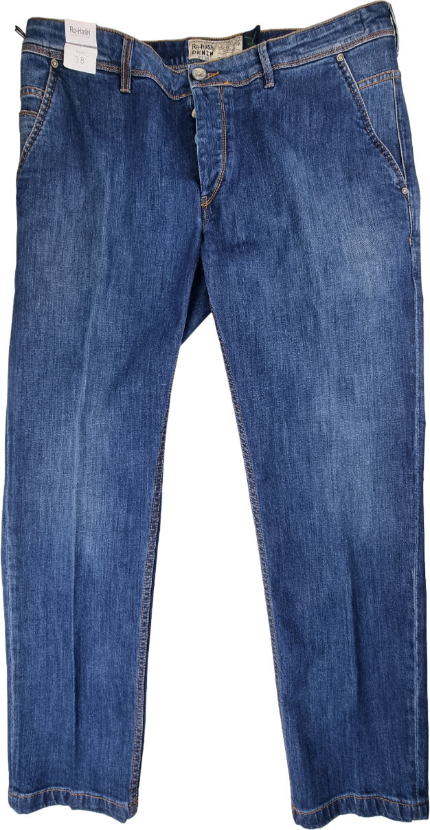 Jeans uomo ReHash Mariotto Super Slim Fit Denim tasca a filo fronte