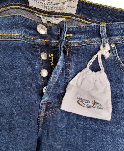 Jeans Uomo Jacob Cohen PW622 Taglia 38 - Denim Elasticizzato Made in Italy