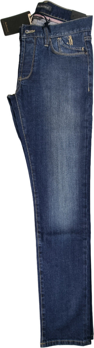 Jeans Uomo Jeckerson Slim Fit - Denim Slavato 5 Tasche Stretch Italiano