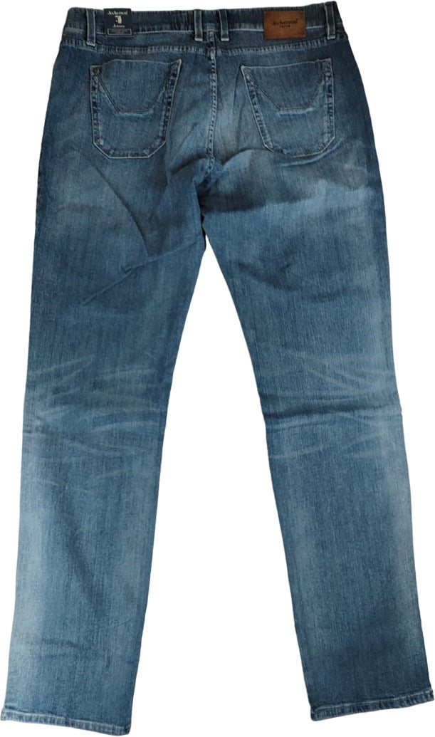 Jeans uomo Jeckerson denim 5 tasche con toppe alcantara