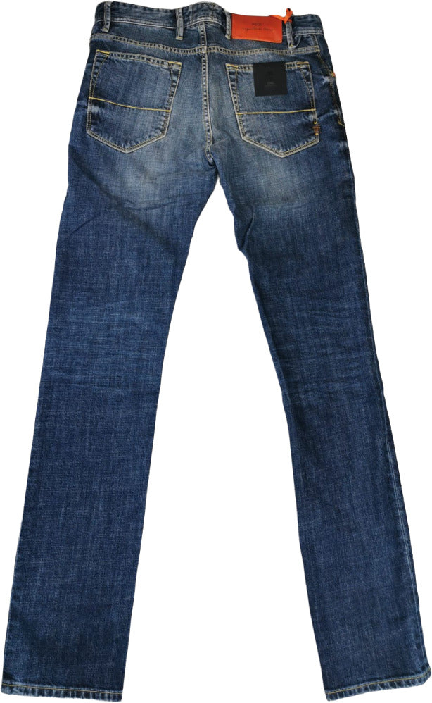 jeans uomo pt05 slavato 5 tasche colore denim retro