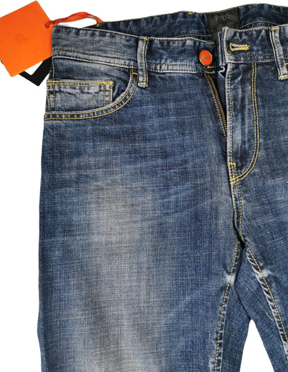 jeans uomo pt05 slavato 5 tasche colore denim particolare taschino