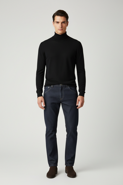 Jeans Uomo Re-Hash - Mariotto Super Slim - Denim Blu Scuro Tasca a Filo Italiano