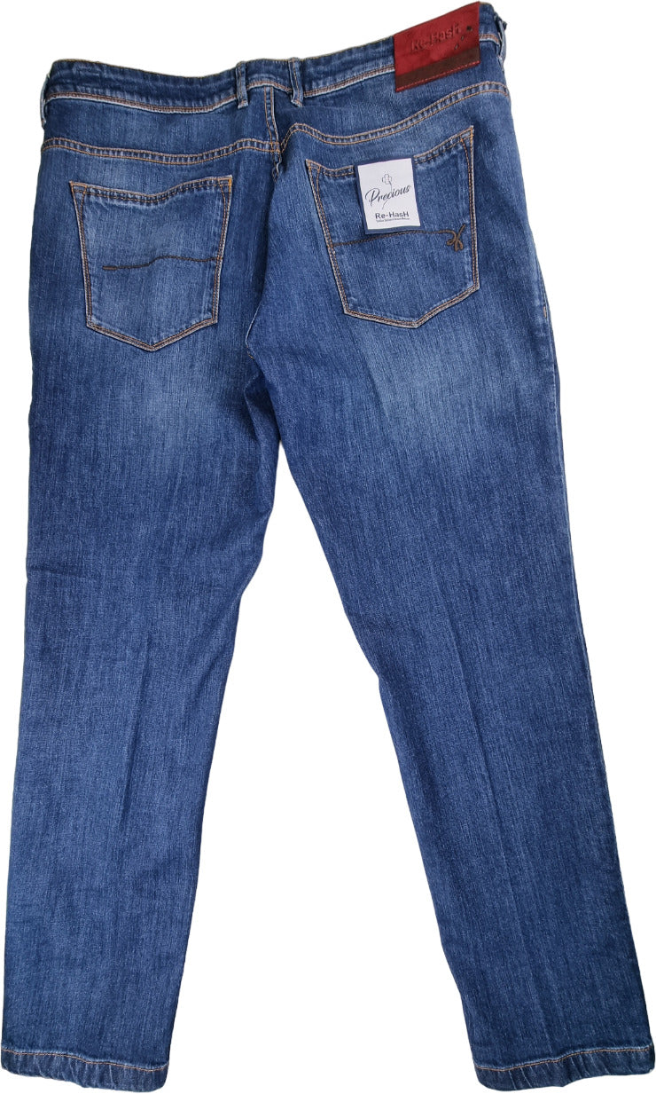 Jeans uomo ReHash Mariotto Super Slim Fit Denim tasca a filo retro