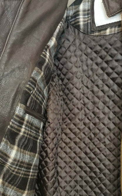 Giubbotto in pelle marrone uomo L.B.M. 1911, giacca di moda con dettagli eleganti e stile classico.
