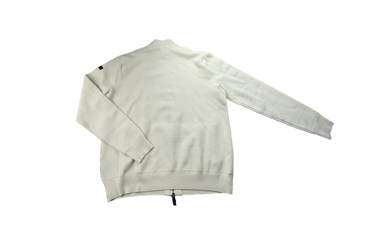 Maglia uomo La Fileria beige con chiusura zip, abbigliamento moda uomo, maglie e maglioni in stile casual.