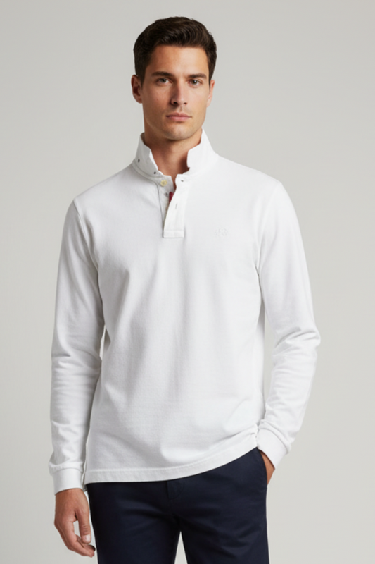 Maglia polo uomo Bob the Original maniche lunghe. Indossato