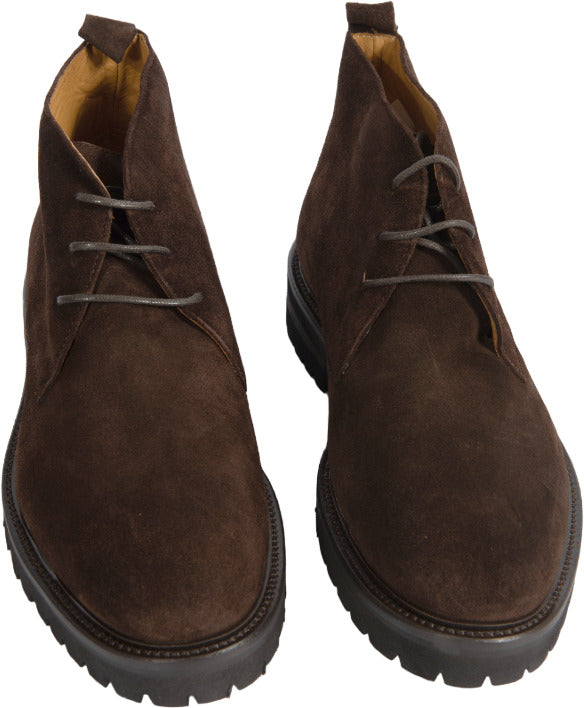 Scarpa uomo Manifatture Etrusche polacchini in testa di moro, scarpe stringate basse in pelle per la moda uomo.