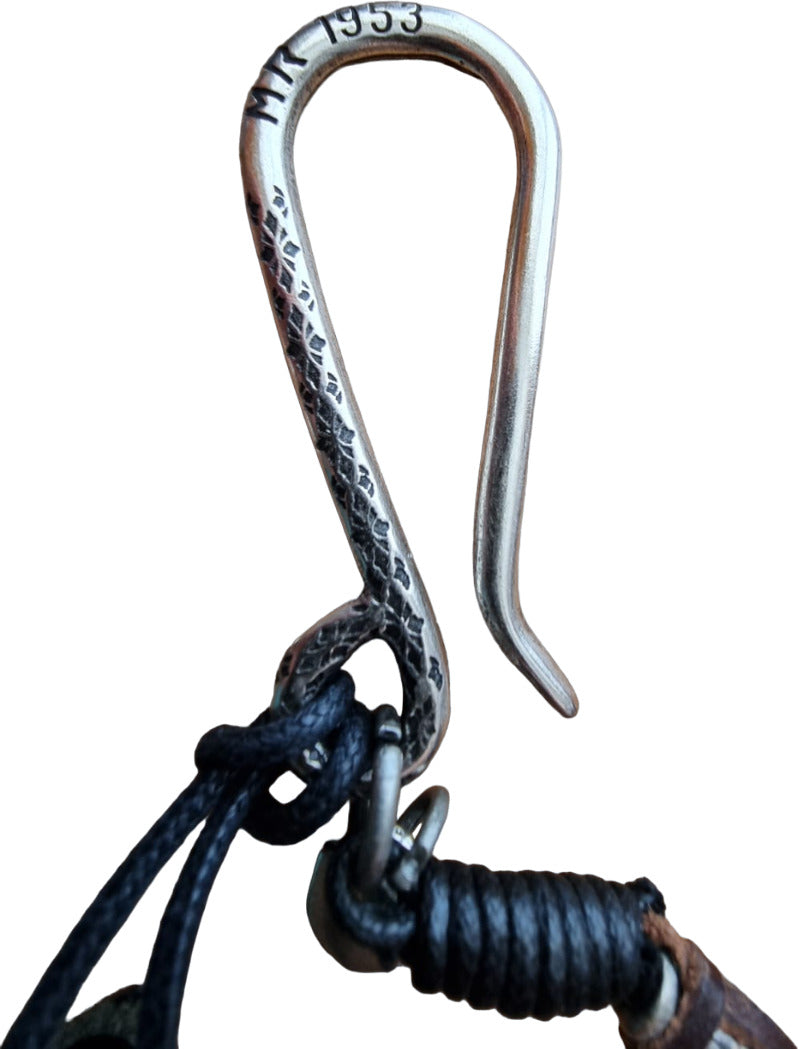 Portachiavi ad anello e catena Minoronzoni Vintage, accessorio moda da uomo con design classico e stile retrò.