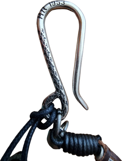 Portachiavi ad anello e catena Minoronzoni Vintage, accessorio moda da uomo con design classico e stile retrò.