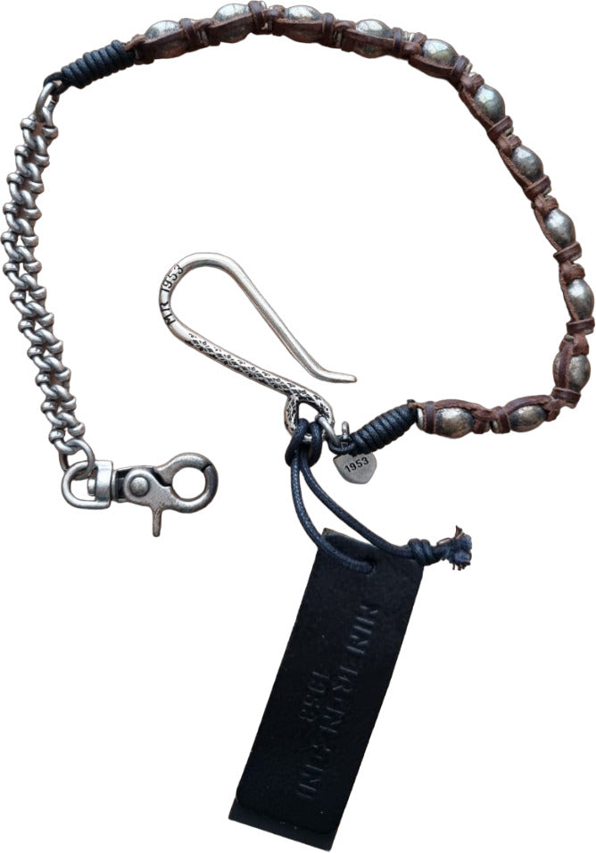Portachiavi a catena Minoronzoni Vintage per uomo, accessorio moda con anello e dettagli retrò.