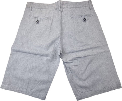 Bermuda da uomo Montezemolo in tessuto grigio, pantaloncini di moda per l'estate, vista frontale.