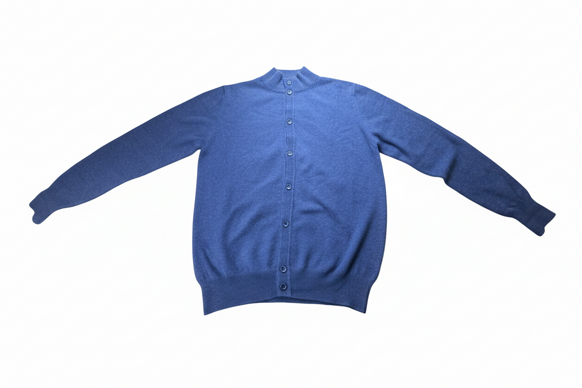 Cardigan uomo Navy Blu con bottoni, maglia elegante in blu elettrico, abbigliamento moda uomo, maglione con bottoni, Navy Blu.