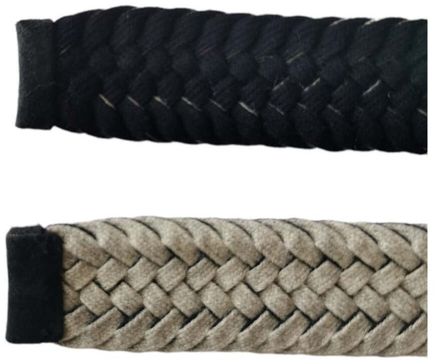Cintura uomo Orciani doppio facciale in lana e suede, blu notte, accessorio moda uomo con fibbia in metallo.