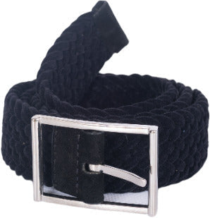 Cintura uomo Orciani nera intrecciata in pelle, accessorio di moda elegante e resistente, ideale per completare il look.