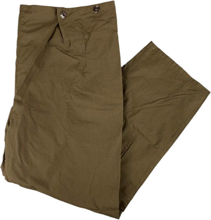 Pantalone donna Ballantyne 3/4 verde militare con due tasche, tessuto tinta unita, moda donna abbigliamento pantaloni