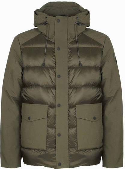 People of Shibuya Men's Jacket - Matta Green Padded with Hood
