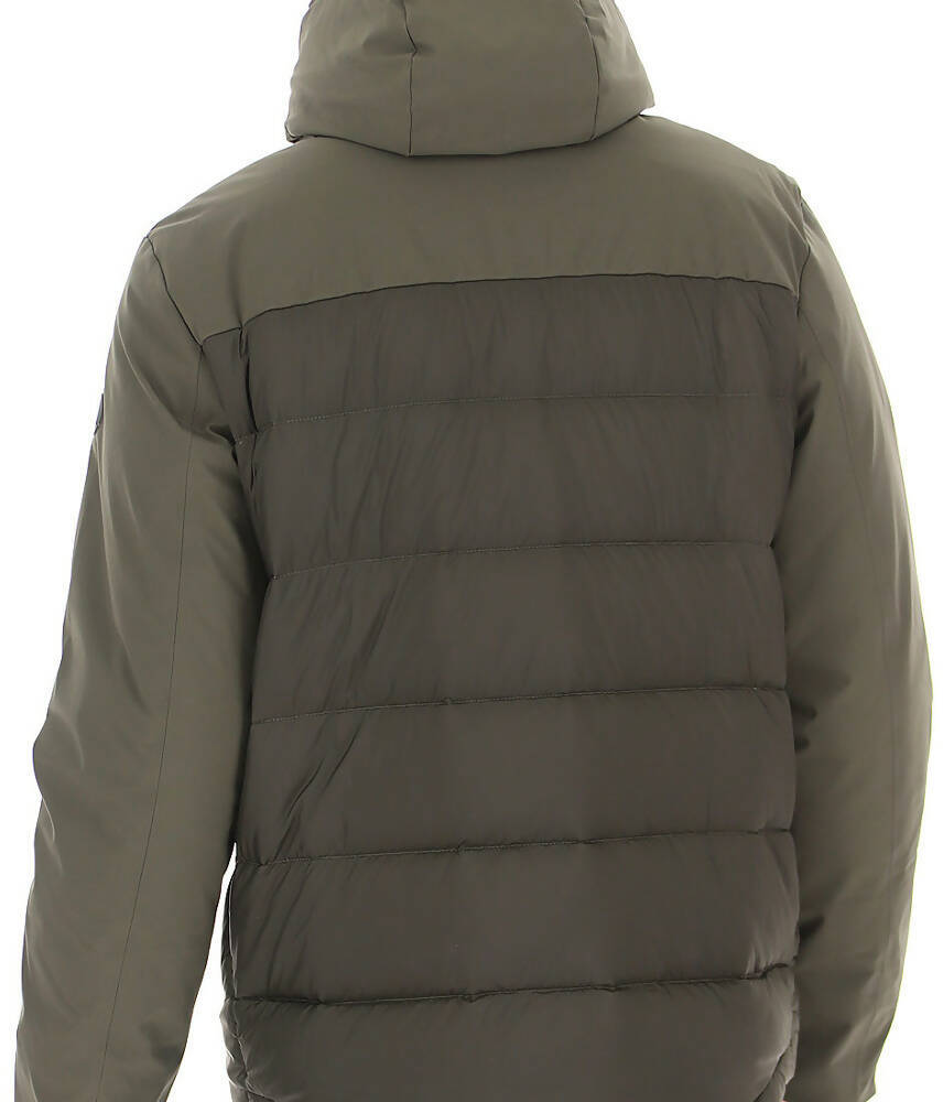 People of Shibuya Men's Jacket - Matta Green Padded with Hood