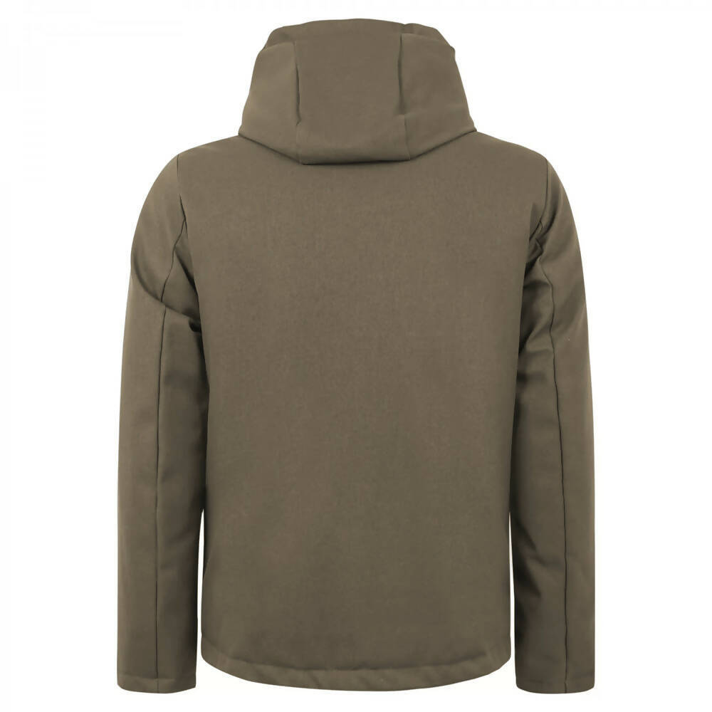 Giubbotto uomo People of Shibuya con cappuccio, colore verde militare, giacca casual in moda uomo.