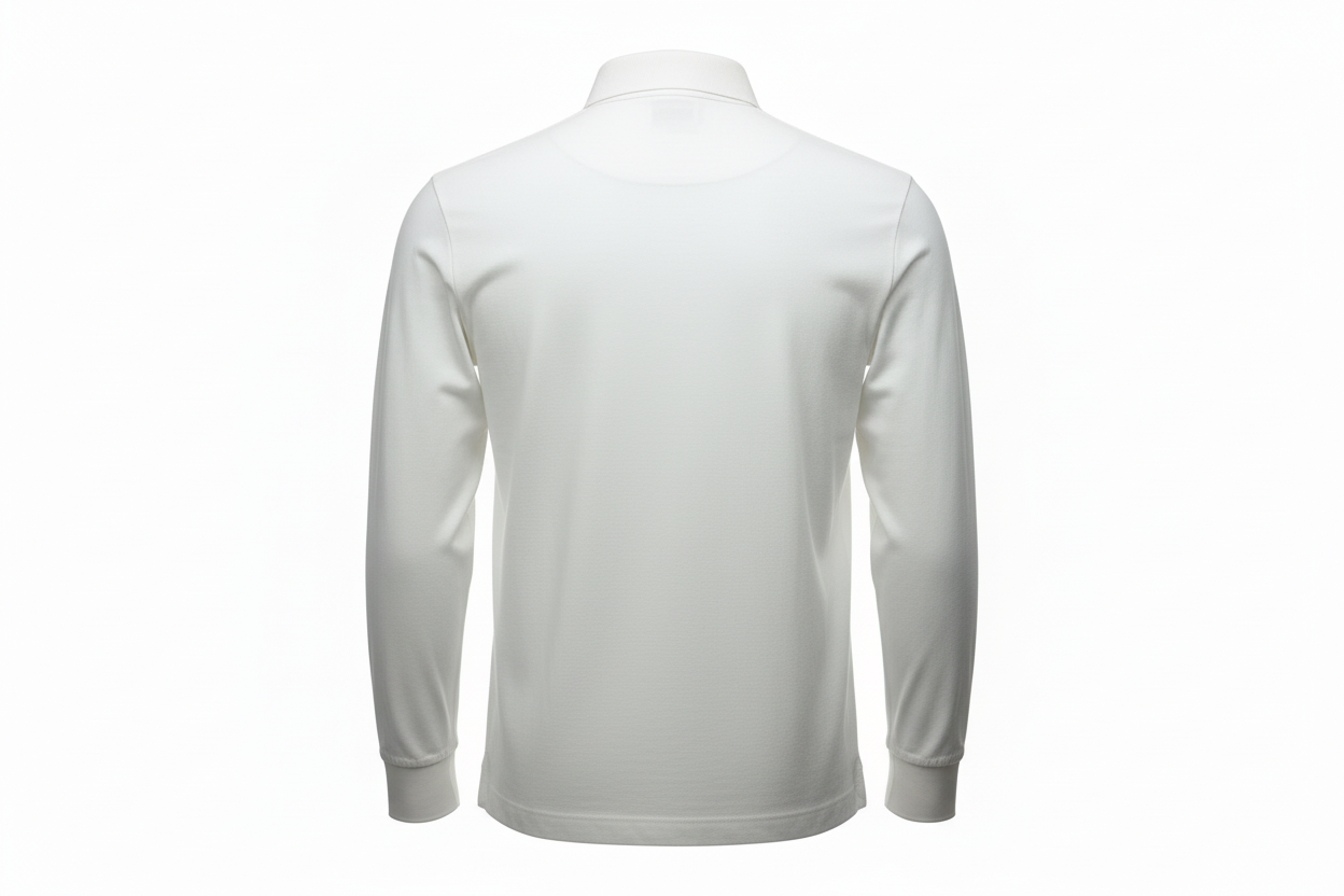 Polo uomo Aeronautica Militare maniche lunghe bianco. Retro