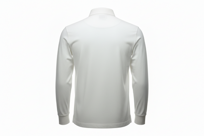 Polo uomo Aeronautica Militare maniche lunghe bianco. Retro