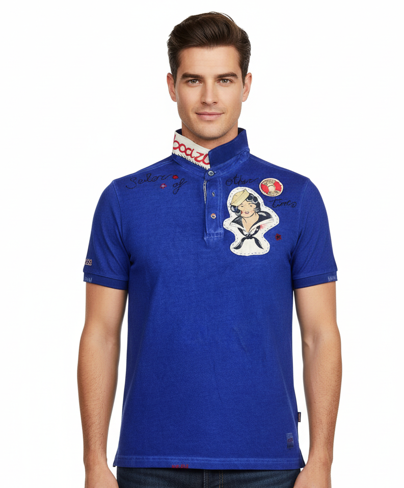 Polo BoB Company indossata da modello