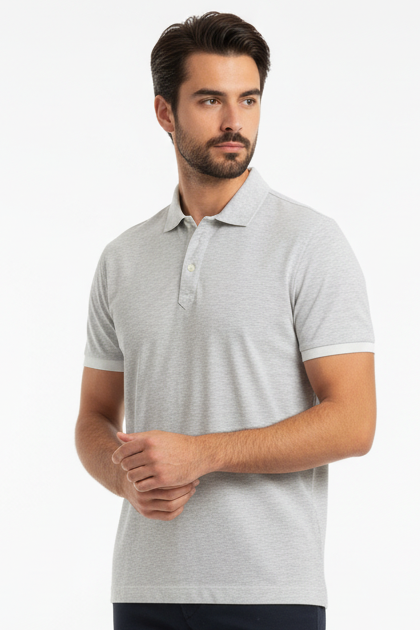 Polo Uomo Brunello Cucinelli - Colore bianco con sfumature grigio