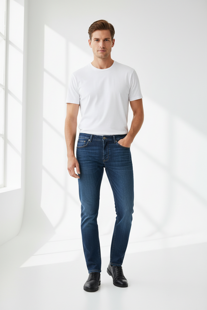 Jeans uomo PT Torino 5 tasche Swing in denim italiano premium, modello moda uomo, abbigliamento casual elegante