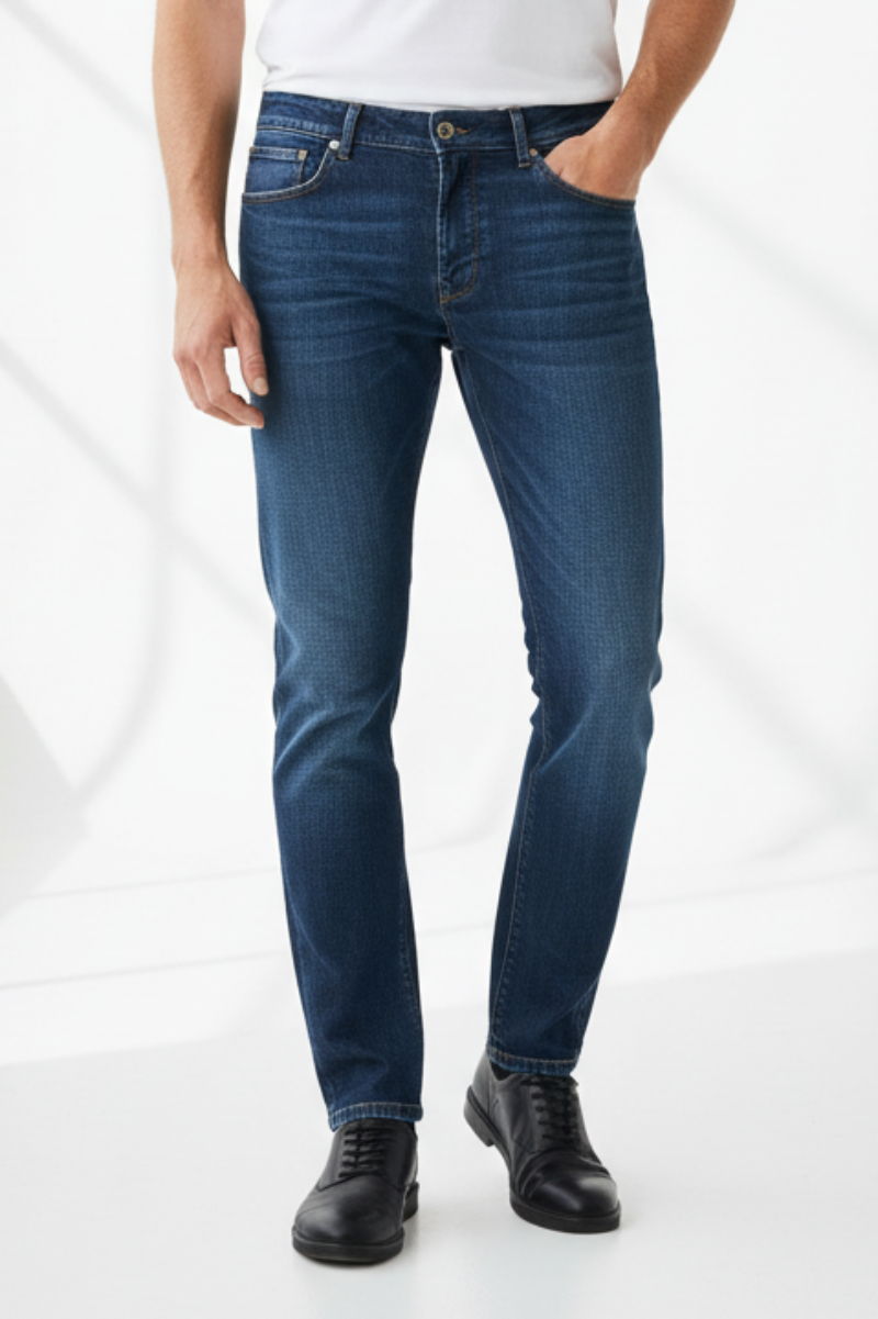 Jeans uomo PT 05 Torino con 5 tasche in denim italiano premium, stile swing e vestibilità moderna, casual e di qualità.