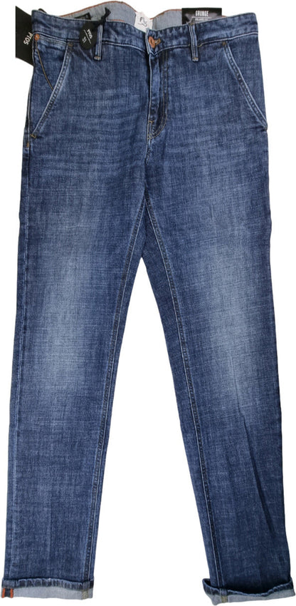 Jeans uomo PT 05 in denim grunge con vestibilità relaxed e tasca a filo, abbigliamento casual moda uomo