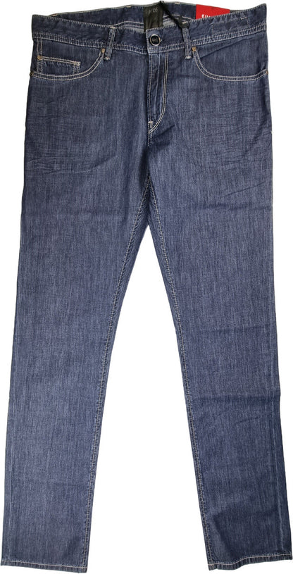 Jeans uomo PT 05 Summer Denim con 5 tasche, leggero stretch blu e tonalità grigia, moda uomo abbigliamento denim.