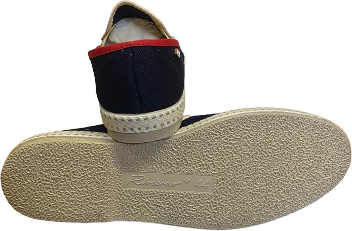 Scarpa uomo Rivieras Espadrillas Le Grand Bleu traforate blu e bianco, mocassino comodo in stile moda uomo.