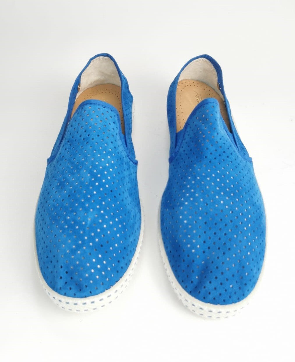 Scarpa uomo Rivieras Espadrillas Sultan 30 blu scamosciato traforato, sneaker casual in stile moda uomo.