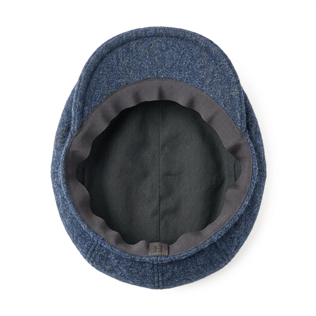 Cappello uomo Montezemolo 100% lana blu Made in Italy