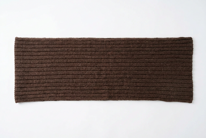 Sciarpa uomo e donna Danielapi in 100% cashmere marrone a coste