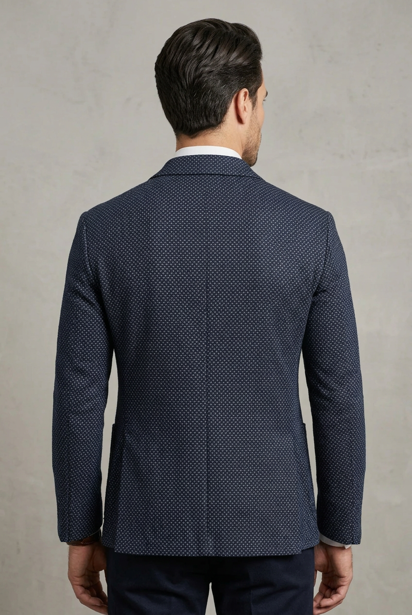 Giacca uomo Laboratori Italiani nido d'ape blu navy