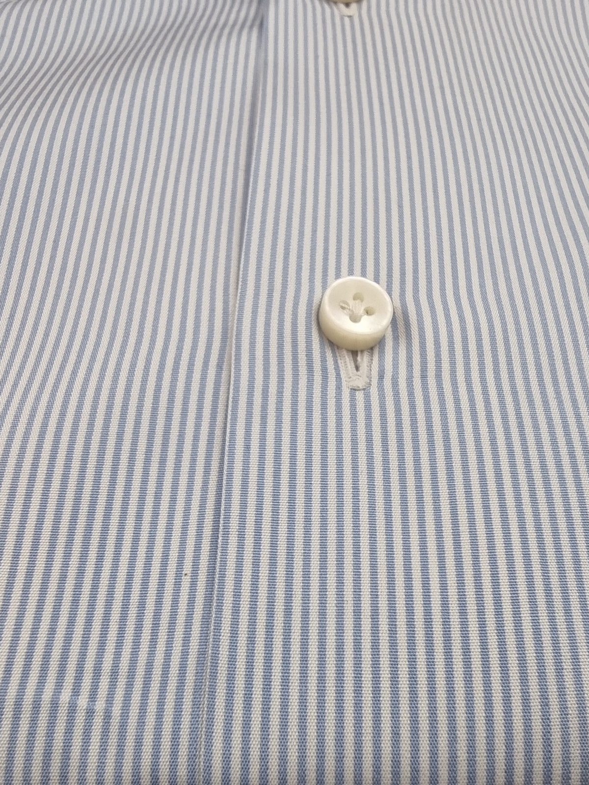 Camicia uomo Barba fantasia bengal stripe celeste bianco