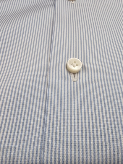 Camicia uomo Barba fantasia bengal stripe celeste bianco