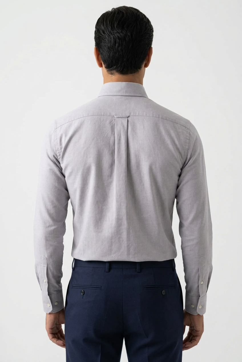 Camicia uomo Barba button down grigia