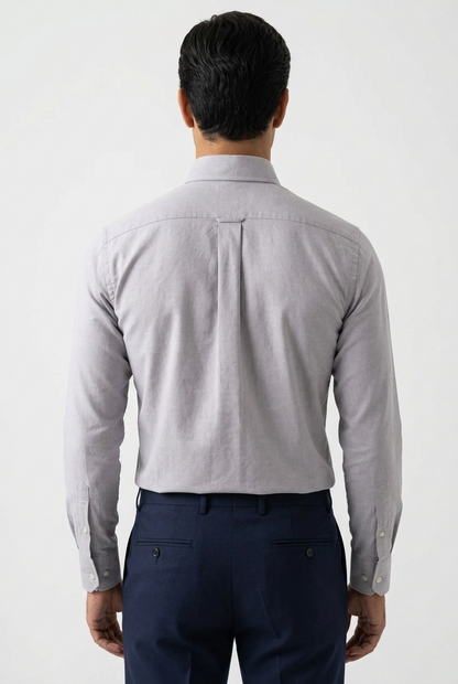 Camicia uomo Barba button down grigia