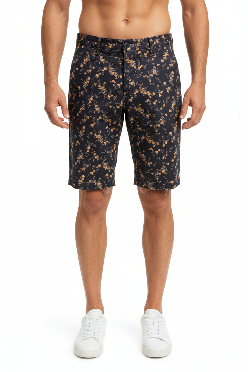 Pantaloncini chino uomo RRD Bermuda Liberty nero, vestibilità casual e stile moderno, tessuto leggero e comodo.