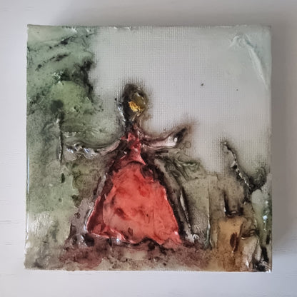 Quadro su tela 10×10 cm dipinto a mano | AlbarosAtzeni