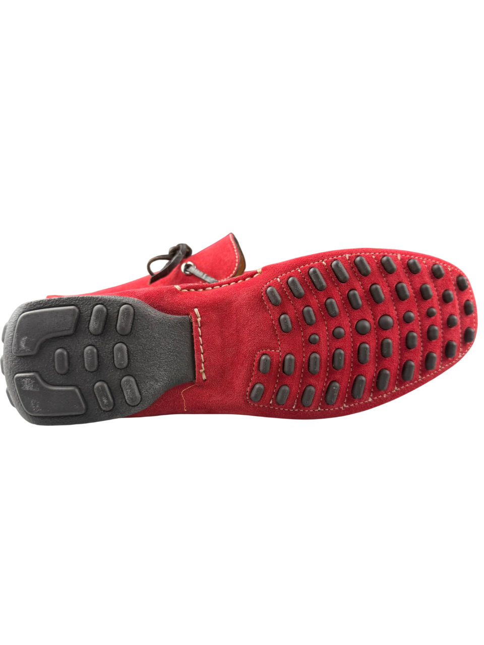 Scarpa uomo Santoni mocassini in pelle marrone con dettaglio laterale, stile elegante e raffinato.