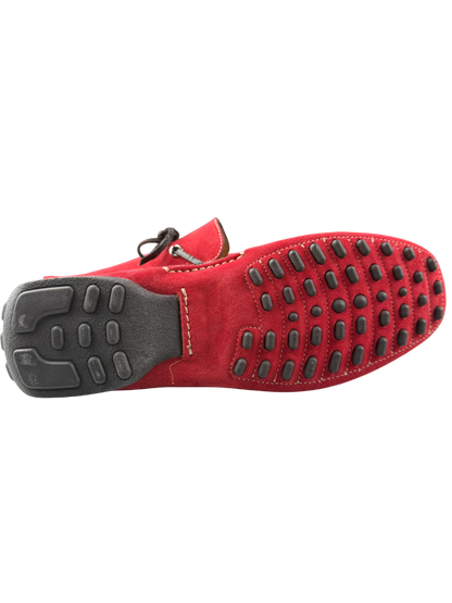 Scarpa uomo Santoni mocassini in pelle marrone con dettaglio laterale, stile elegante e raffinato.