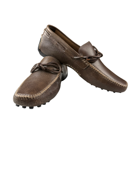 Scarpa uomo Santoni mocassini in pelle, stile elegante con dettagli classici, modello loafer per look sofisticato.