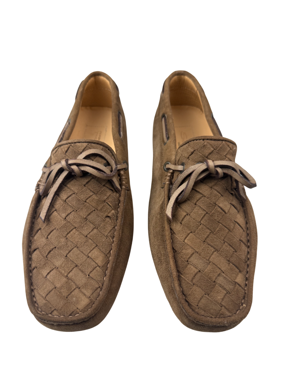 Scarpa uomo Santoni mocassino in pelle color cognac, dettagli eleganti e finitura liscia, stile classico e sofisticato.