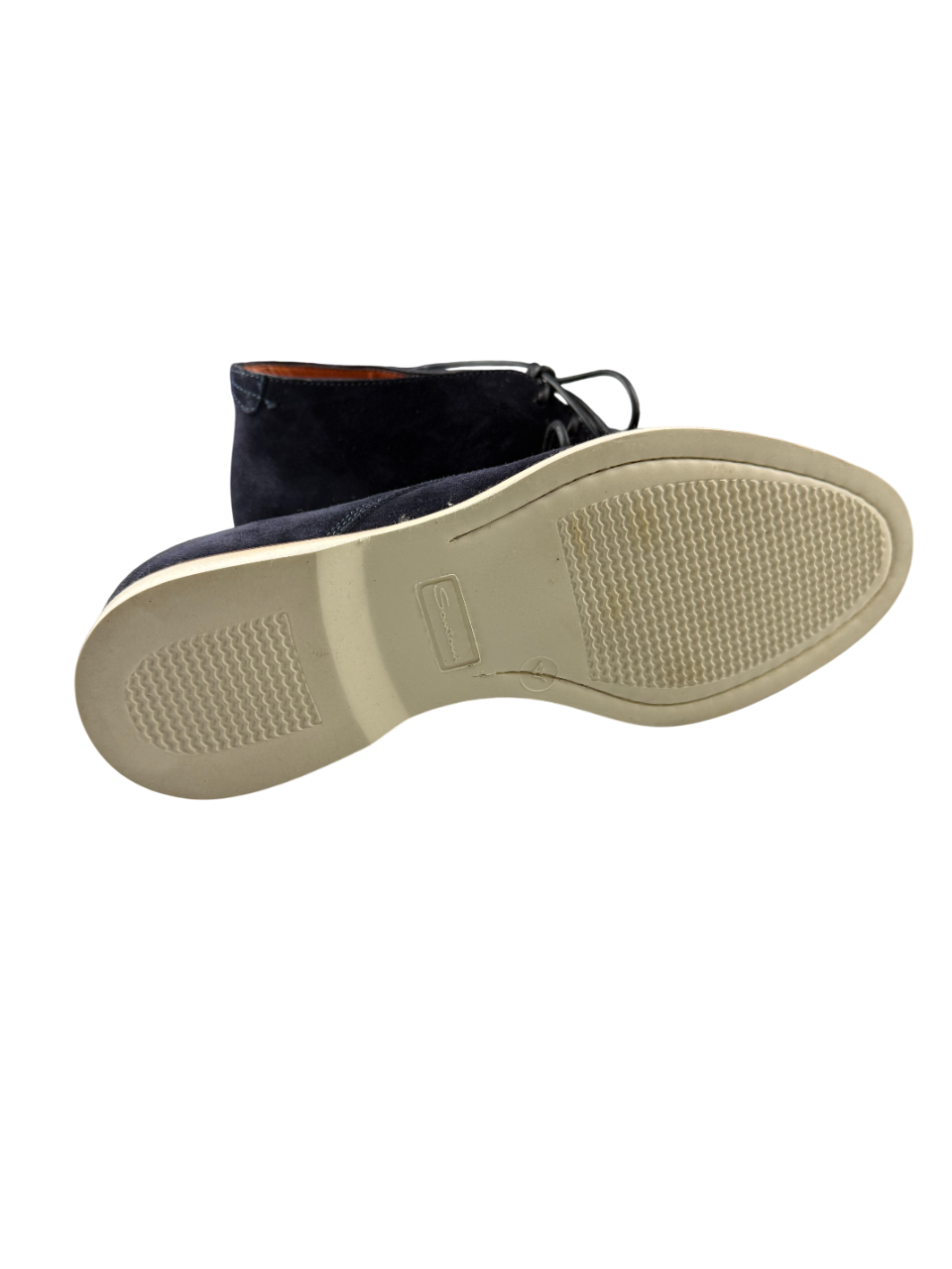 Scarpa uomo Santoni polacchina in pelle marrone, elegante e classica, con dettagli raffinati e suola in gomma.