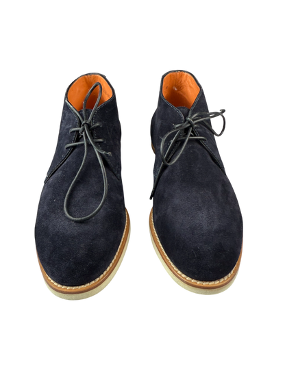 Scarpa uomo Santoni Polacchine in pelle nera con dettagli eleganti, ideale per look sofisticato e di classe.
